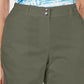 Karen Scott Women's Curved Pocket Shorts Green Size 6
