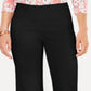 Charter Club Women's Crochet Hem Wide Leg Pants Black Size 6