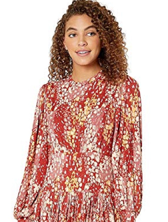 Free People Women's Heartbeats Mini Dress Red Size Small