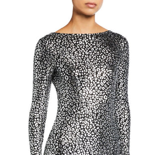 Michael Kors Women's Long Sleeve Mini Body Con Party Dress Gray Size X-Small