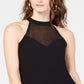 INC International Concepts Women's  Illusion Halter-Neck Top Black Size XL