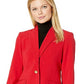 Calvin Klein Women's Woven Button Front Jacket Red Size 8
