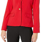 Calvin Klein Women's Woven Button Front Jacket Red Size 8