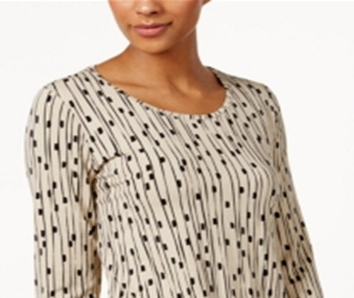 JM Collection Women's Printed T-Shirt Brown Size M