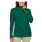 JM Collection Women's Turtleneck Top Green Size Large