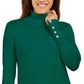 JM Collection Women's Turtleneck Top Green Size Large