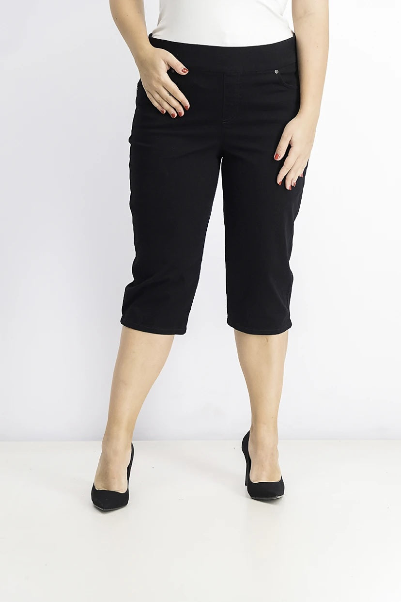 Style & Co Women's Avery Pull on Skimmer Jeans Black Size Medium