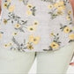 Style & Co Women's Cotton Floral-Print Top Gray Size Small