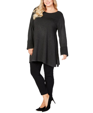 Alfani Women's Plus Ottoman Stitch Sweater Black Size 1X