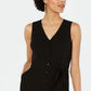 Bar III Women's Sleeveless Crepe Jumpsuit Black Size 4