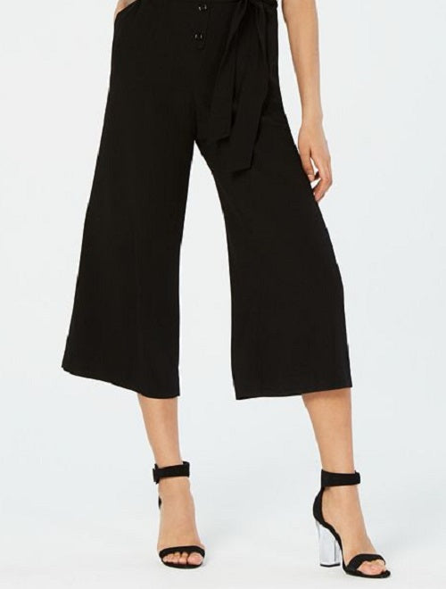 Bar III Women's Sleeveless Crepe Jumpsuit Black Size 4