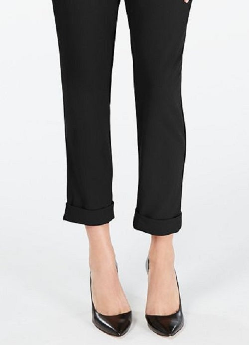 INC Iternational Concepts Women's Paperbag Waist Pants Black Size 6 Petite