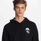 Karl Lagerfeld Men's Head Logo Hoodie Black Size Medium