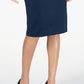 Alfani Women's Wide Waistband Curvy Scuba Pencil Skirt Blue Size 2 Petite