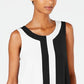 Alfani Women's Colorblocked Sleeveless Top Black Size Petite Small