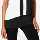 Alfani Women's Colorblocked Sleeveless Top Black Size Petite Small
