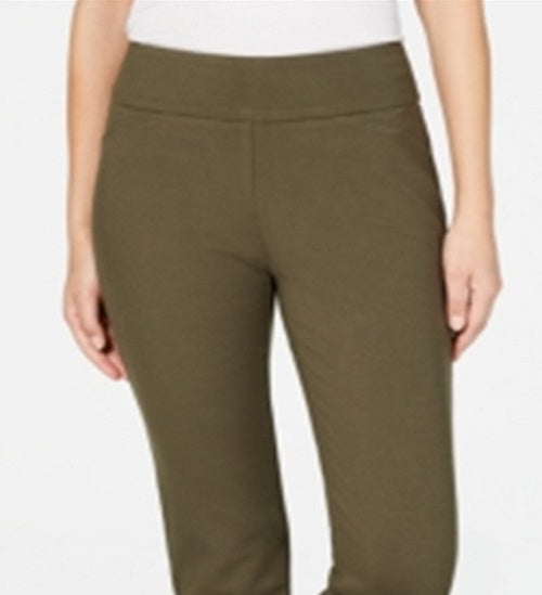 Charter Club Women's Cambridge Pull on Ponte Pants Green Size 16