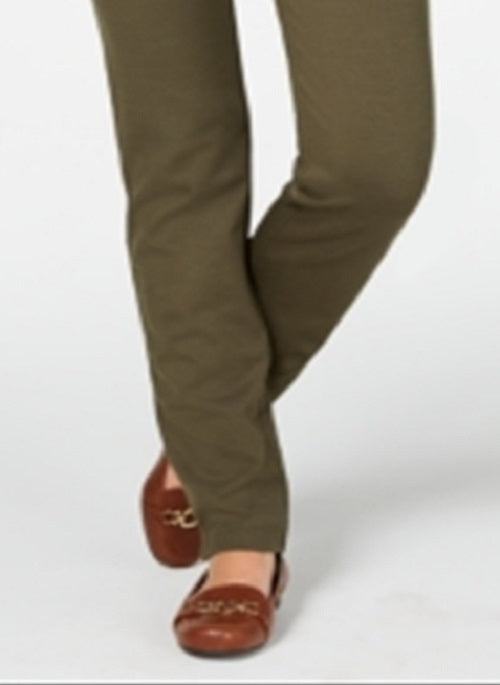 Charter Club Women's Cambridge Pull on Ponte Pants Green Size 16