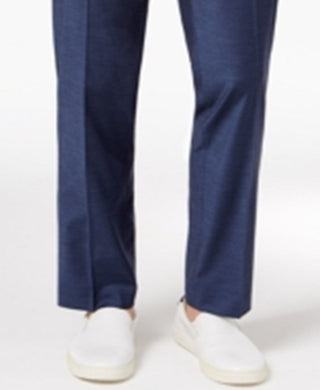 Bar III Men's Wrinkle Resistant Slim Fit Dress Pants Blue Size 32X32