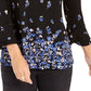 Charter Club Women's Ruffle Cuff Top Black Size Petite L