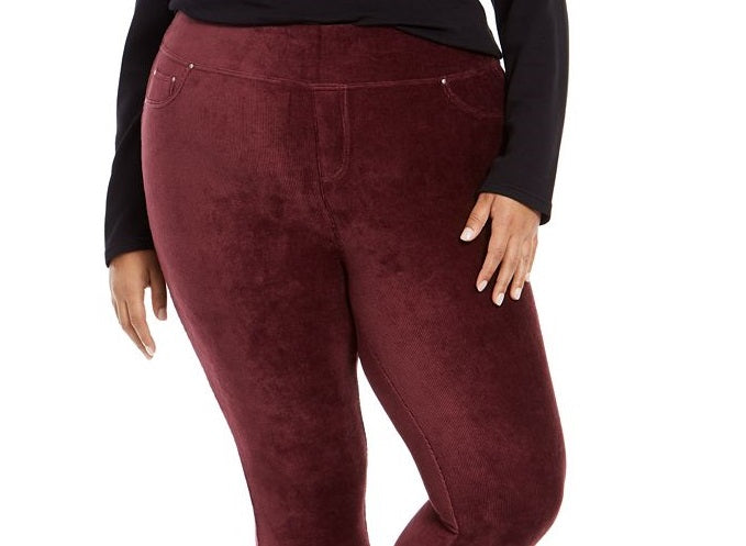 Style & Co Women's Plus Corduroy Leggings Purple Size 0X