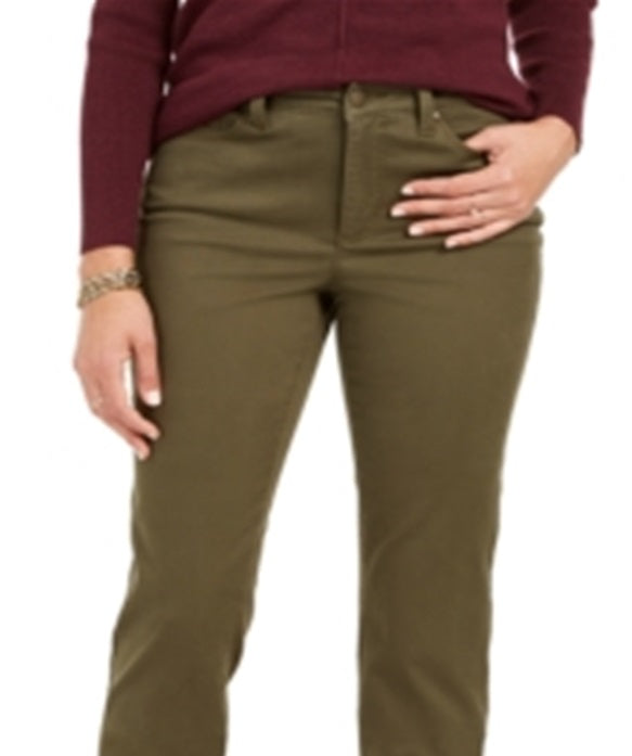 Charter Club Women's Lexington Straight Leg Jeans Green Size 10