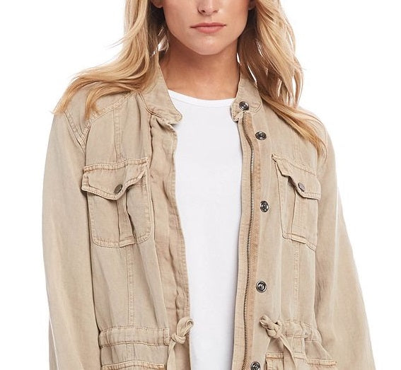 Karen Kane Women's Cargo Jacket Brown Size Large