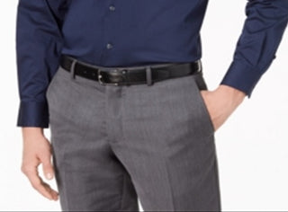 Alfani Men's Big & Tall Solid Dress Shirt Blue Size 20T