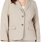 Nine West Women's Separate Professional Plus Two Button Blazer Suit Brown Size 22W
