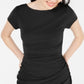 Planet Gold Women's Ruched Bodycon Dress Black Size XX-Small