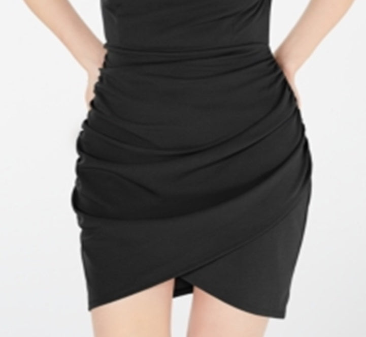 Planet Gold Women's Ruched Bodycon Dress Black Size XX-Small