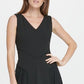 DKNY Women's Mesh Skirt MIDI Flare Dress Black Size 6