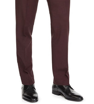 Bar III Men's Slim Fit Active Stretch Solid Suit Pants Red Size 31x32