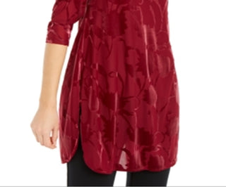 Alfani Women's Dolman Sleeve Blouse Top Red Size Medium