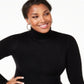 Charter Club Women's Plus Cashmere Turtleneck Sweater Black Size 2X