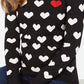Charter Club Women's Hearts Sweater Black Size Petite L