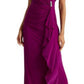 Ralph Lauren Women's Ruffle Flutter Sleeve Surplice Gown Purple Size 6
