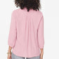 JM Collection Women's Pleated-Back Blouse Pink Size XX-Large