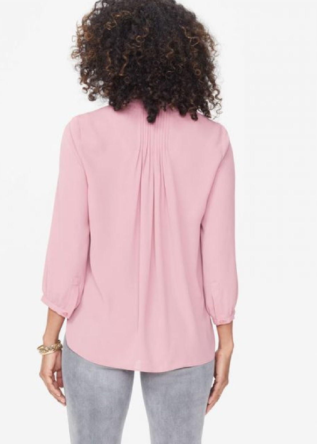 JM Collection Women's Pleated-Back Blouse Pink Size XX-Large