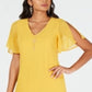 Thalia Sodi Women's Necklace Shift Dress Yellow Size XX-Large