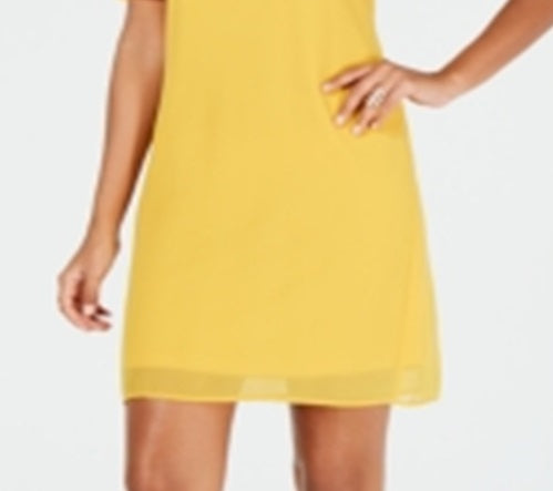 Thalia Sodi Women's Necklace Shift Dress Yellow Size XX-Large