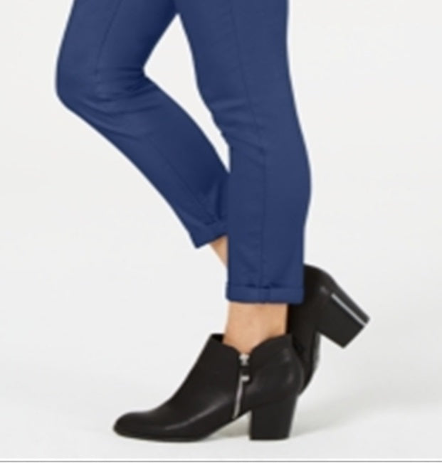 Style & Co Women's Rolled Hem Skinny Pants Blue Size 4