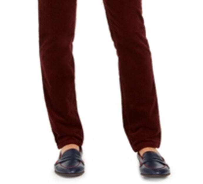 Charter Club Women's Lexington Tummy Control Corduroy Pants Red Size 24X4.5