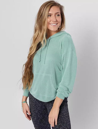 Free People Women's Back Into It Hoodie Green Size Large
