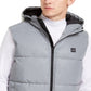 Calvin Klein Men's Reflective Hooded Puffer Vest Grey Size Medium