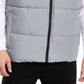Calvin Klein Men's Reflective Hooded Puffer Vest Grey Size Medium