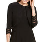Jessica Howard Women's Illusion Detail Fit & Flare Dress Jacket Black Size 12