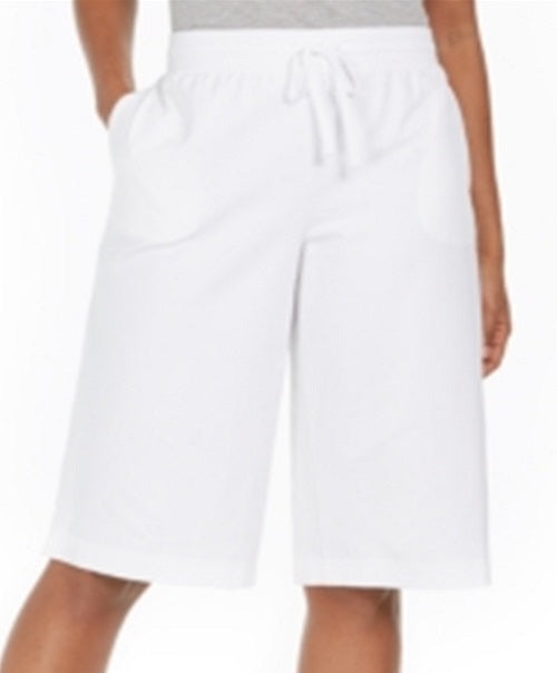 Karen Scott Women's Sport Knit Skimmer Pants White Size 2XL