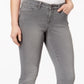 Style & Co Women's  Petite Curvy-Fit Skinny Jeans  Gray Size 4 P
