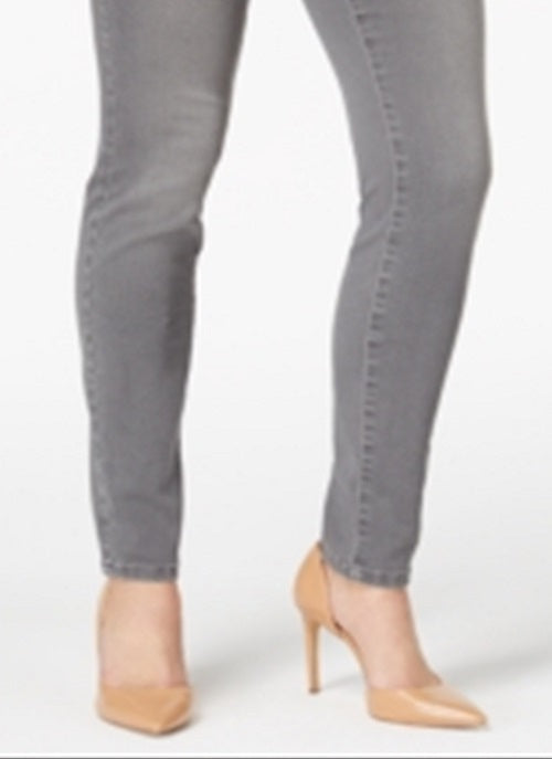 Style & Co Women's  Petite Curvy-Fit Skinny Jeans  Gray Size 4 P